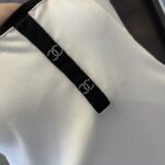 Chanel Swimsuit Square Neck White For Women