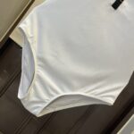 Chanel Swimsuit Square Neck White For Women