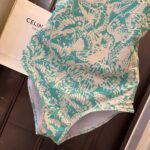 Dior Swimsuit Butterfly Wings Green For Women