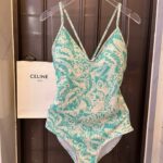 Dior Swimsuit Butterfly Wings Green For Women