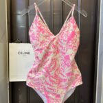 Dior Swimsuit Butterfly Wings Pink For Women