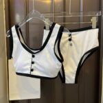 Chanel Swimsuit Button White For Women