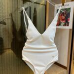 Dior Swimsuit Lace-Up Bow White For Women