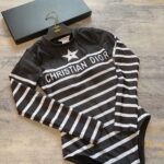 Dior Swimsuit Star Long Sleeves Black For Women