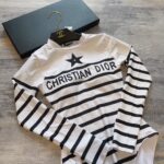 Dior Swimsuit Star Long Sleeves White For Women