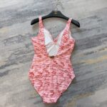 Louis Vuitton Swimsuit Twist Chest Signature Pink For Women