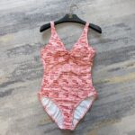 Louis Vuitton Swimsuit Twist Chest Signature Pink For Women