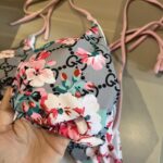 Dior Swimsuit Flower Checkered Pink For Women