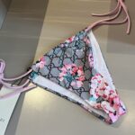 Dior Swimsuit Flower Checkered Pink For Women