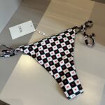 Dior Swimsuit Heart Checkered Black For Women