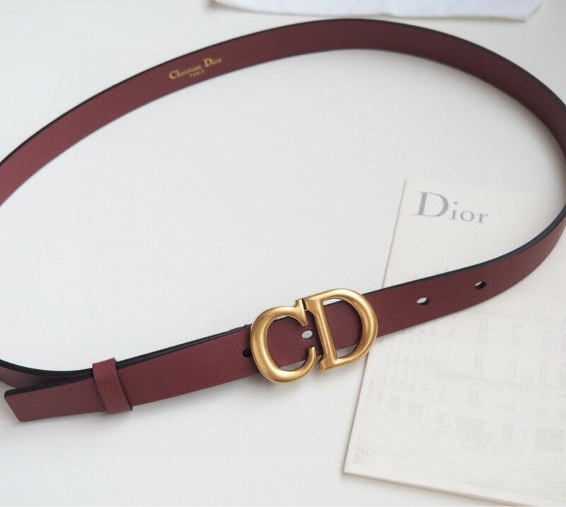 Christian Dior 30 Montaigne Reversible Belt Burgundy For Women