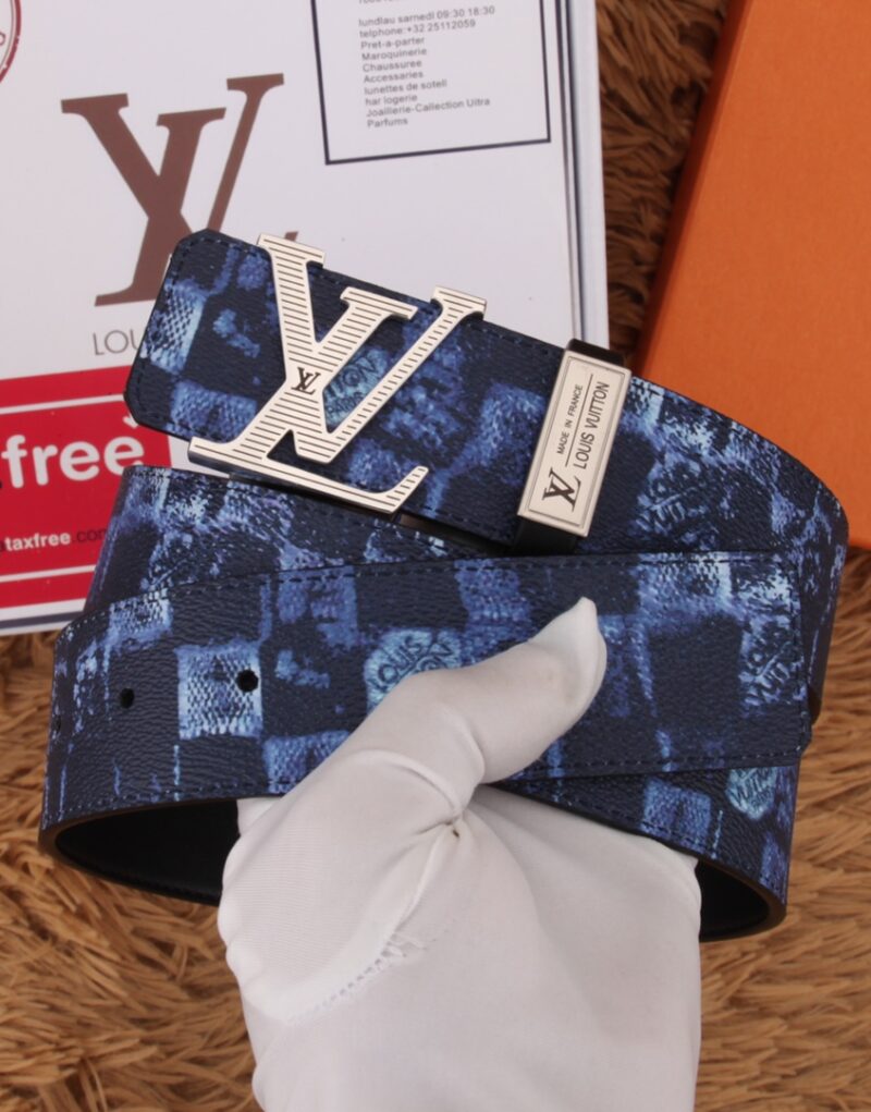 Louis Vuitton Damier Graphie Giant Canvas Belt Navy Blue For Women
