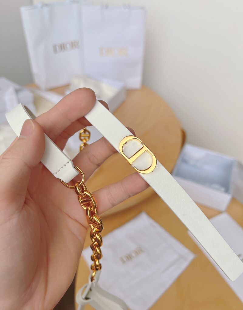 Christian Dior 30 Montaigne Belt White For Women