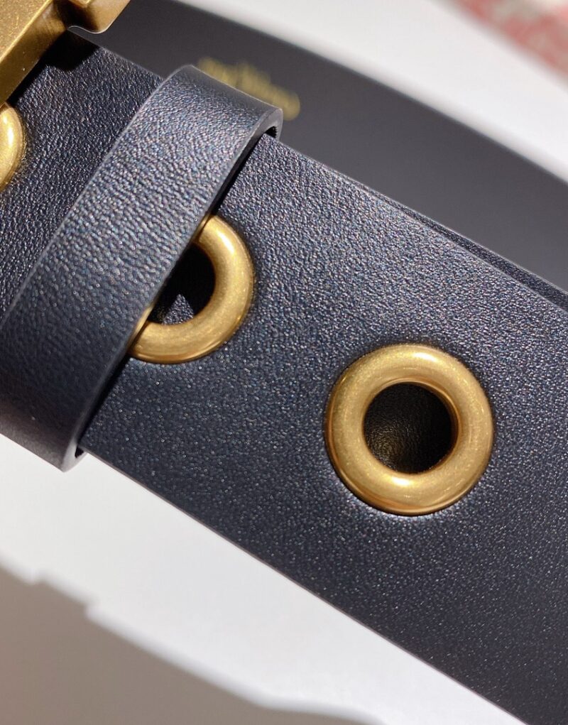 Christian Dior D-Shaped Lock Belt BlackFor Women