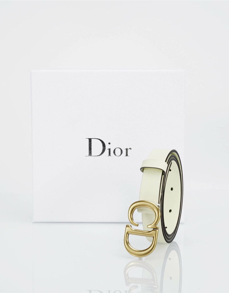 Christian Dior Saddle Belt White For Women B0042CWGH_M030