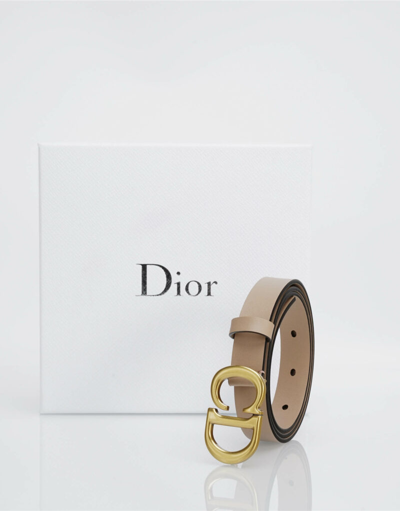 Christian Dior Saddle Belt Beige For Women