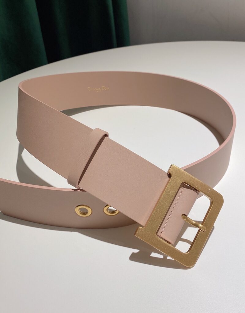 Christian Dior D-Shaped Lock Belt Light Pink For Women