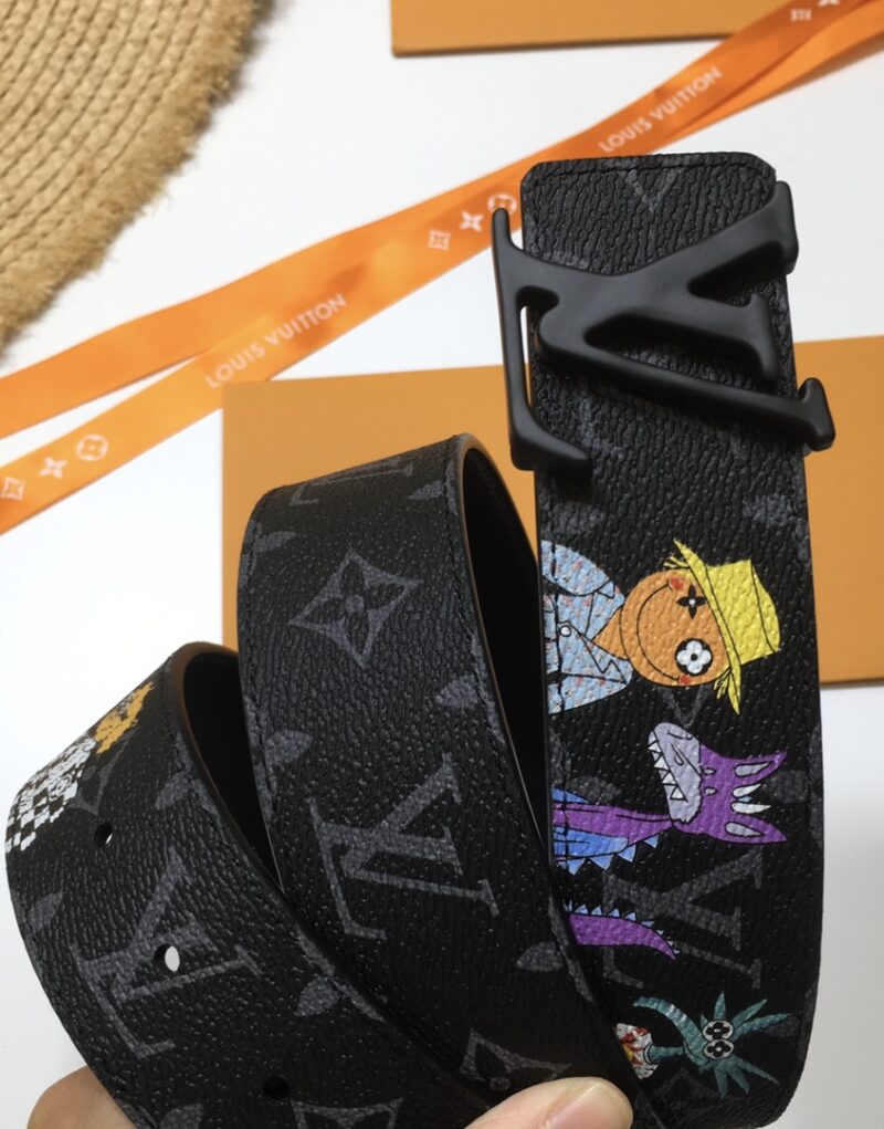 Louis Vuitton Cartoon Monogram Canvas Belt Black For Women