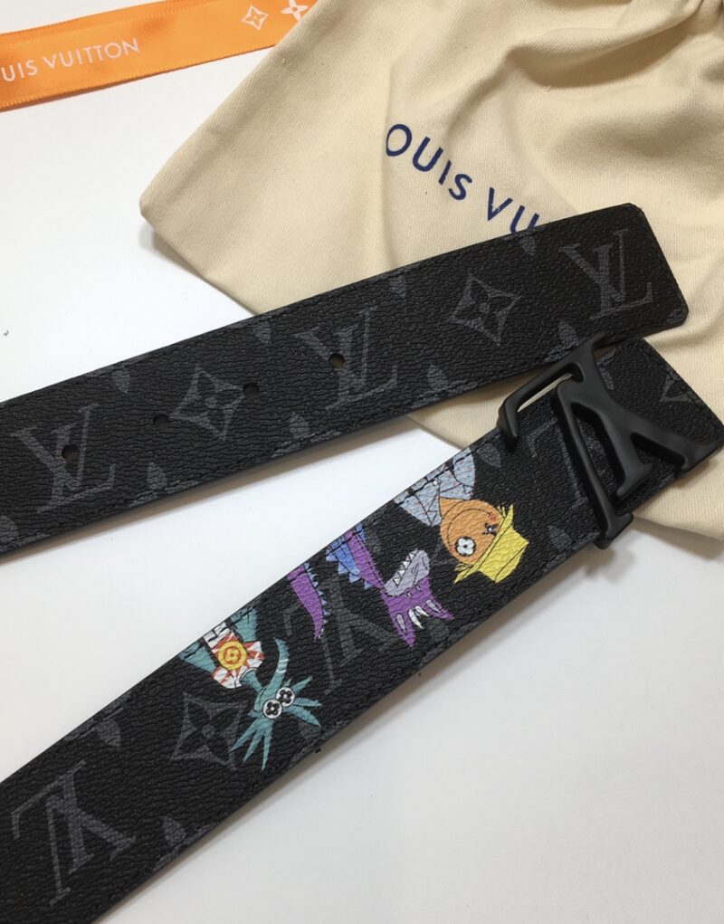 Louis Vuitton Cartoon Monogram Canvas Belt Black For Women