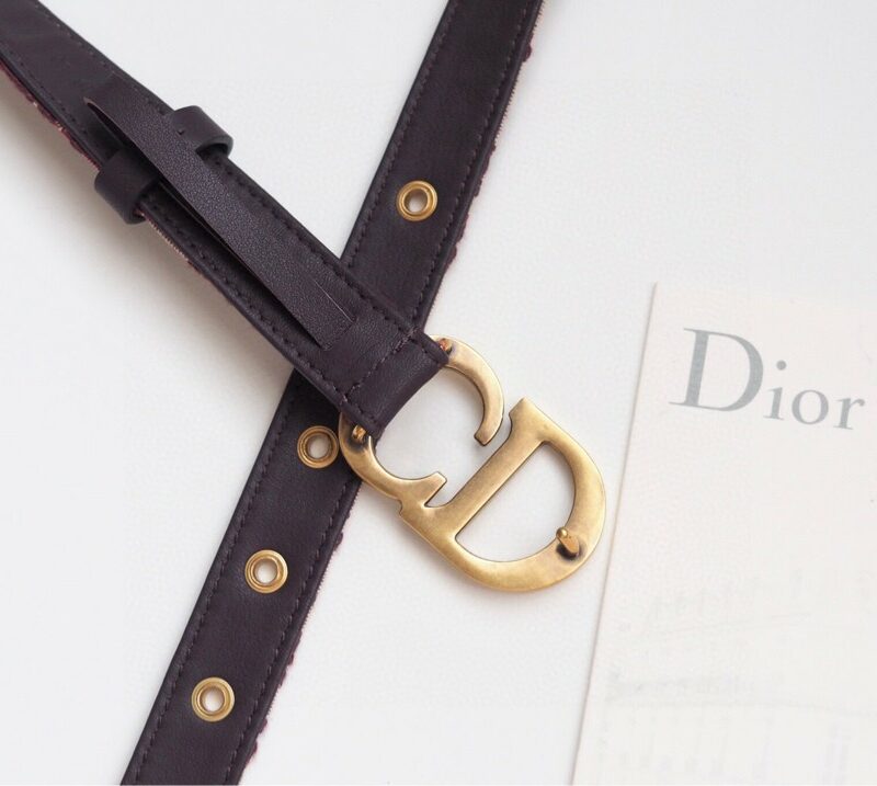 Christian Dior 30 Montaigne Reversible Belt Red For Women