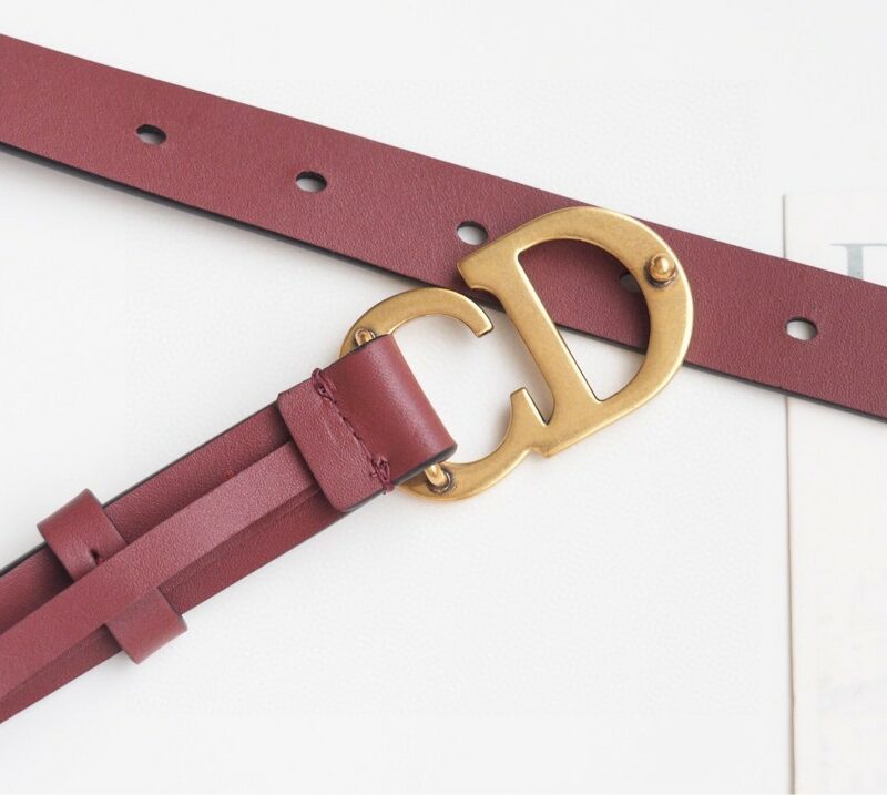 Christian Dior 30 Montaigne Reversible Belt Burgundy For Women
