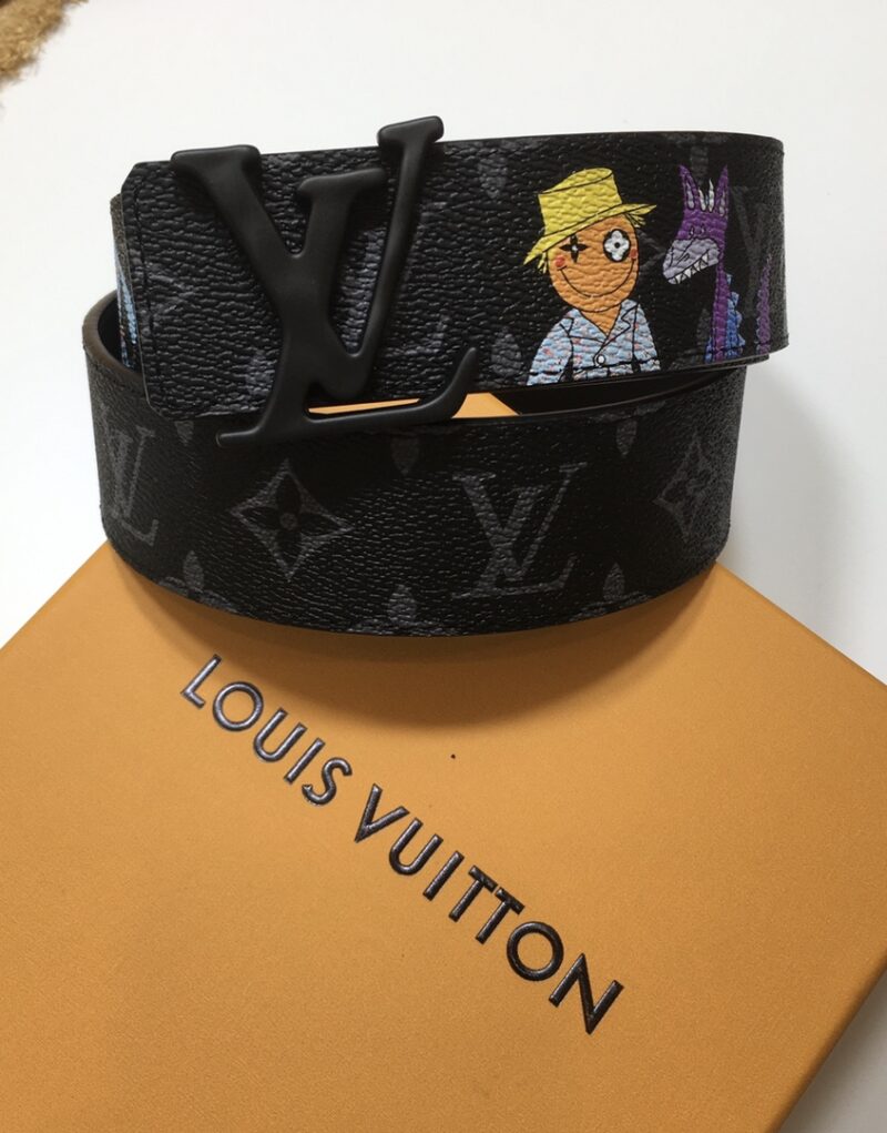 Louis Vuitton Cartoon Monogram Canvas Belt Black For Women