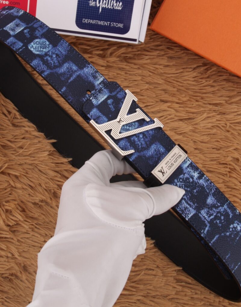 Louis Vuitton Damier Graphie Giant Canvas Belt Navy Blue For Women