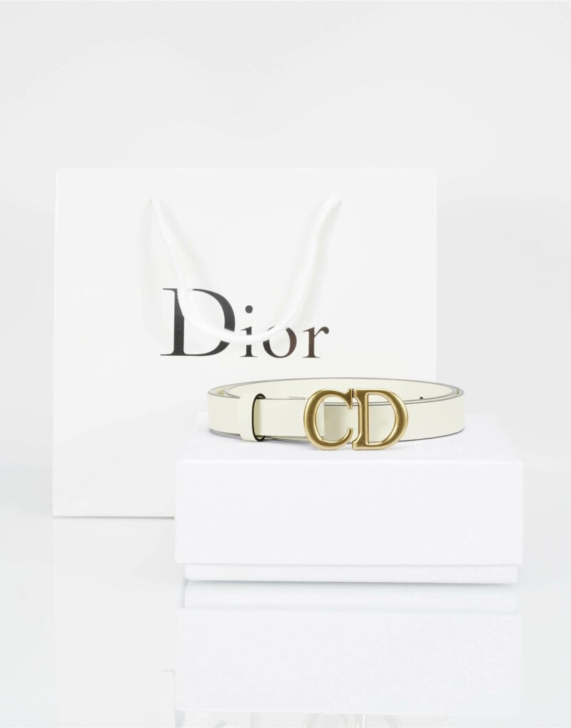 Christian Dior Saddle Belt White For Women B0042CWGH_M030