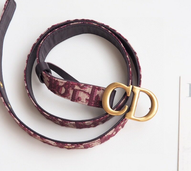 Christian Dior 30 Montaigne Reversible Belt Red For Women