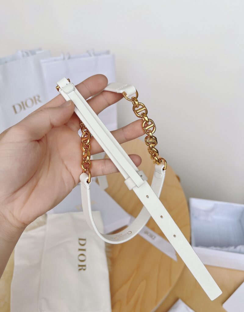 Christian Dior 30 Montaigne Belt White For Women