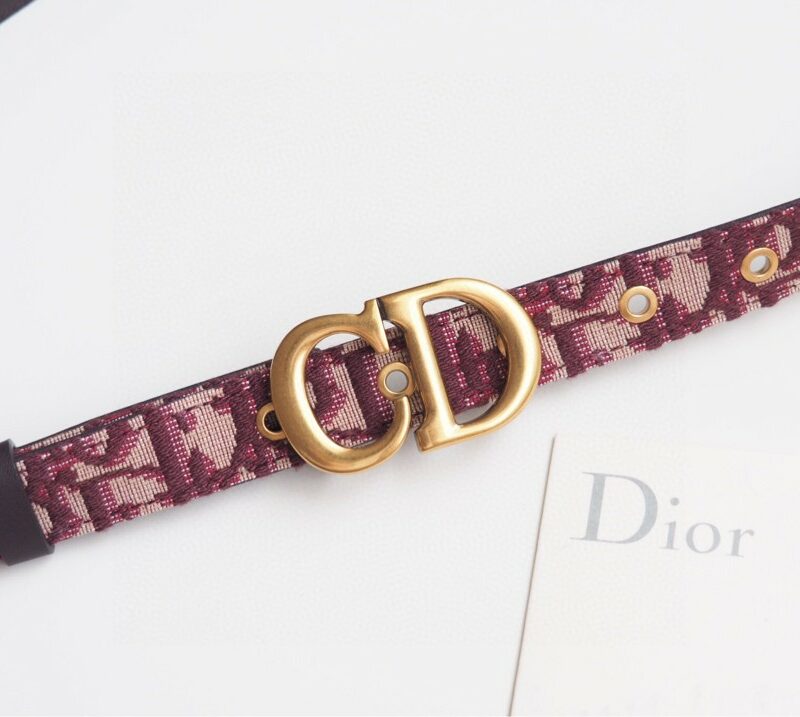Christian Dior 30 Montaigne Reversible Belt Red For Women