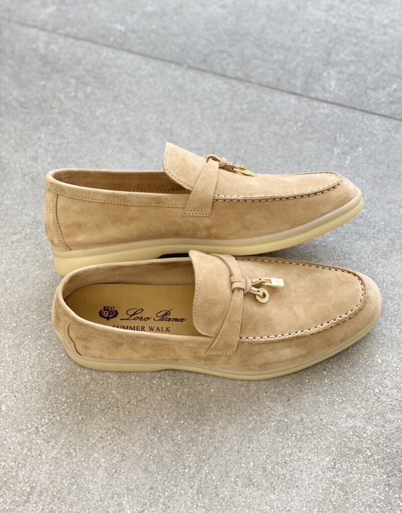 Loro Piana Summer Charms Walk Loafers Sandstone For Women - FAE5444 D044