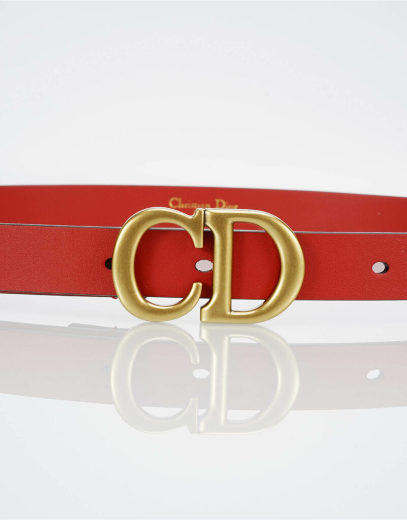 Christian Dior Saddle Belt Red For Women