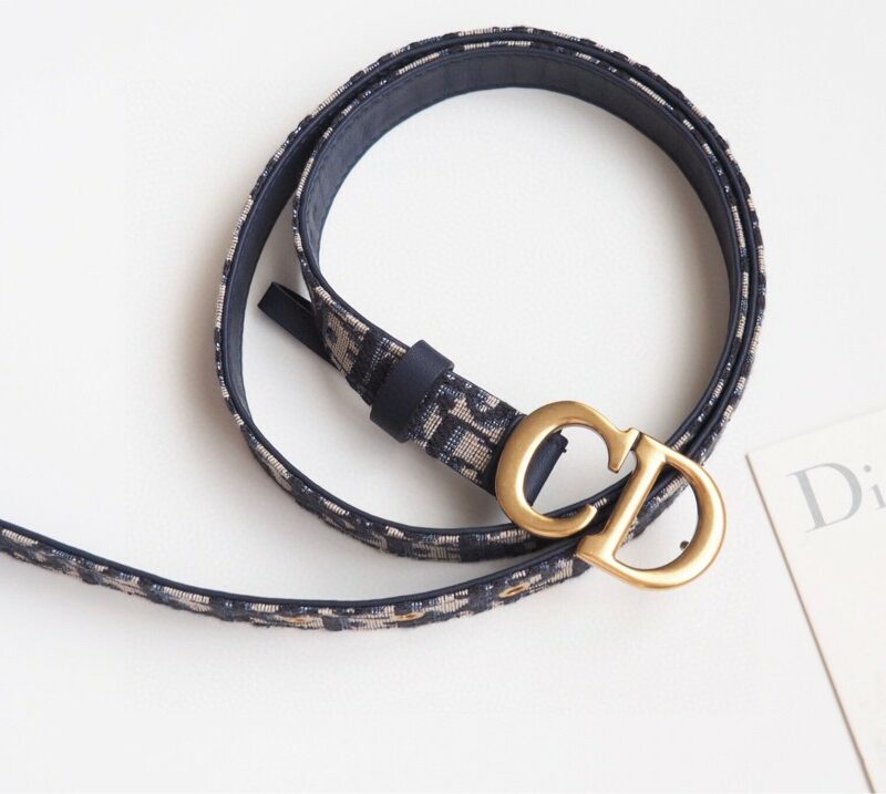 Christian Dior 30 Montaigne Reversible Belt Navy Blue For Women B0446UWEO_M928