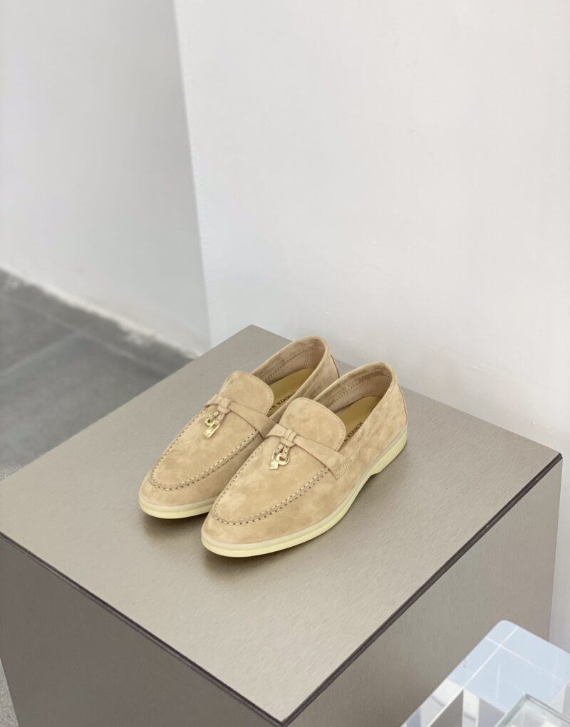 Loro Piana Summer Charms Walk Loafers Sandstone For Women - FAE5444 D044