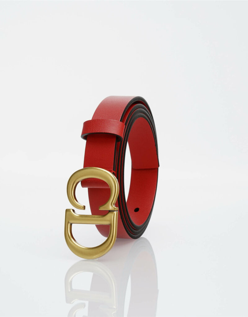 Christian Dior Saddle Belt Red For Women