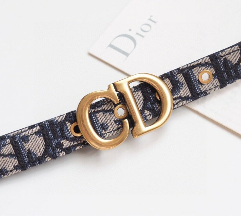 Christian Dior 30 Montaigne Reversible Belt Navy Blue For Women B0446UWEO_M928