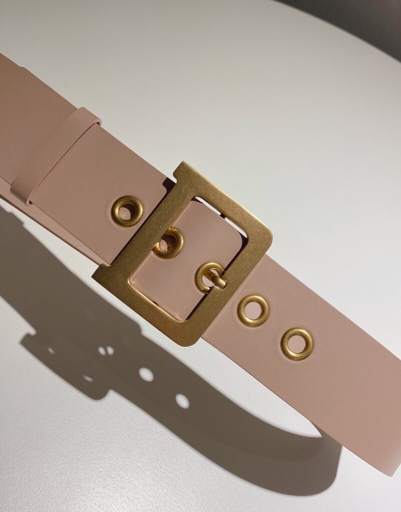 Christian Dior D-Shaped Lock Belt Light Pink For Women