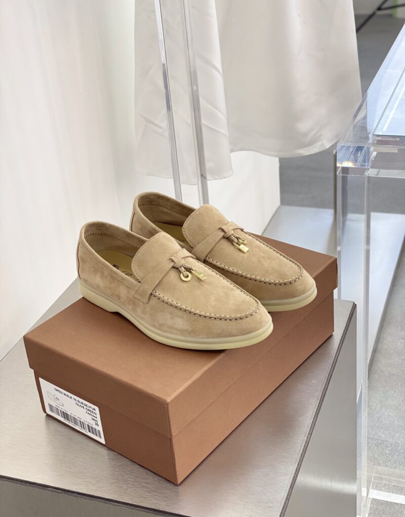 Loro Piana Summer Charms Walk Loafers Sandstone For Women - FAE5444 D044