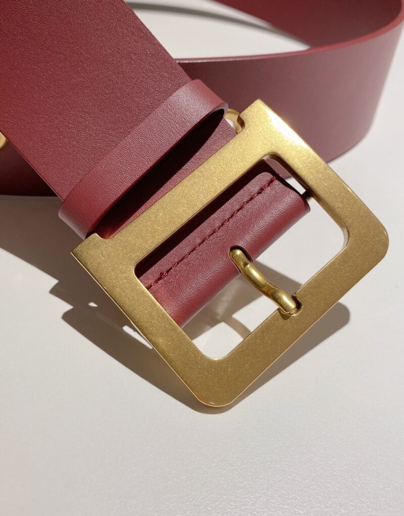 Christian Dior D-Shaped Lock Belt Red For Women