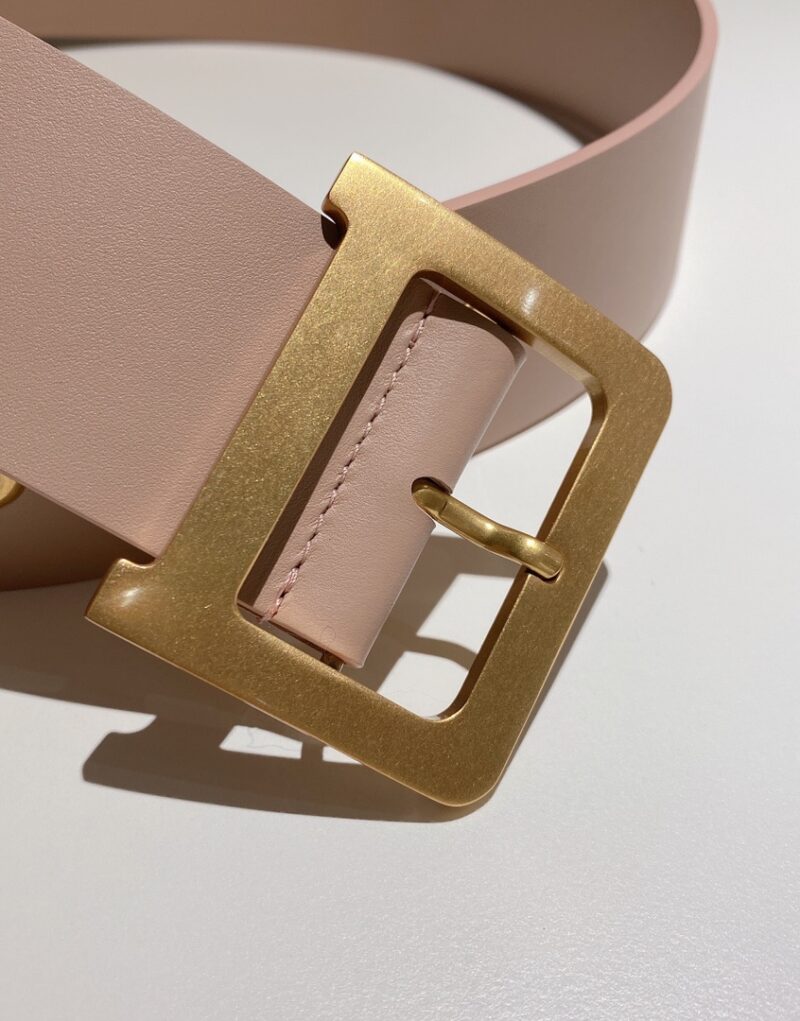 Christian Dior D-Shaped Lock Belt Light Pink For Women