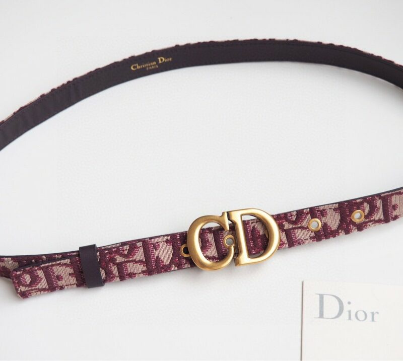 Christian Dior 30 Montaigne Reversible Belt Red For Women