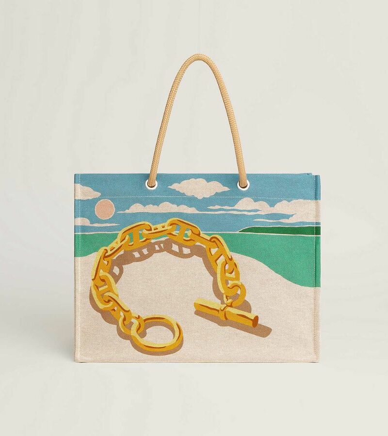 Hermes Escale A La Plage Beach Bag For Women 19.3 Inches / 49 Cm - H103743M 02