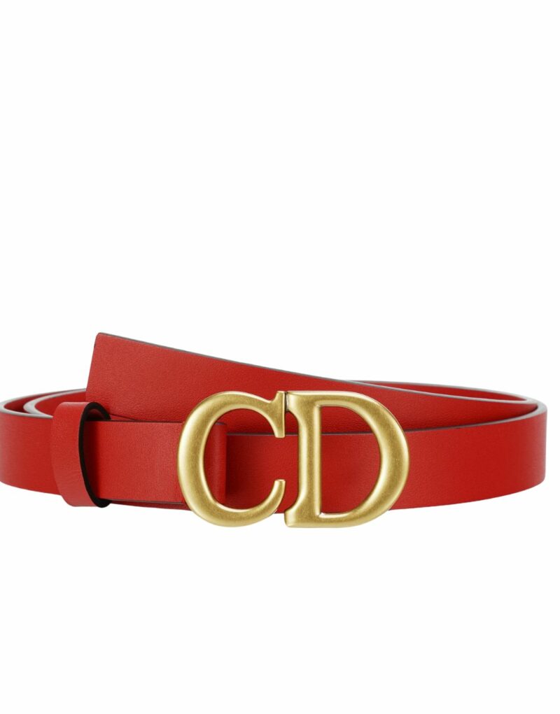 Christian Dior Saddle Belt Red For Women