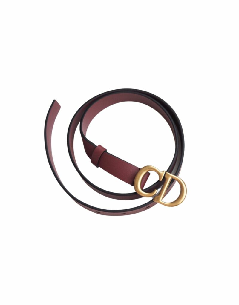 Christian Dior 30 Montaigne Reversible Belt Burgundy For Women