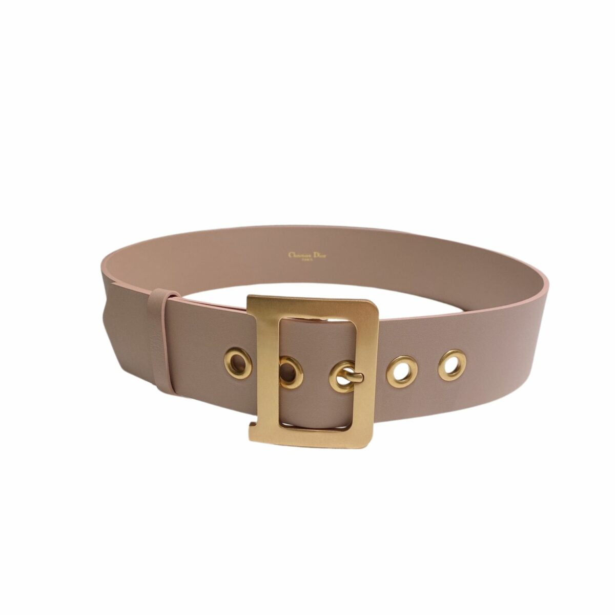 Christian Dior D-Shaped Lock Belt Light Pink For Women