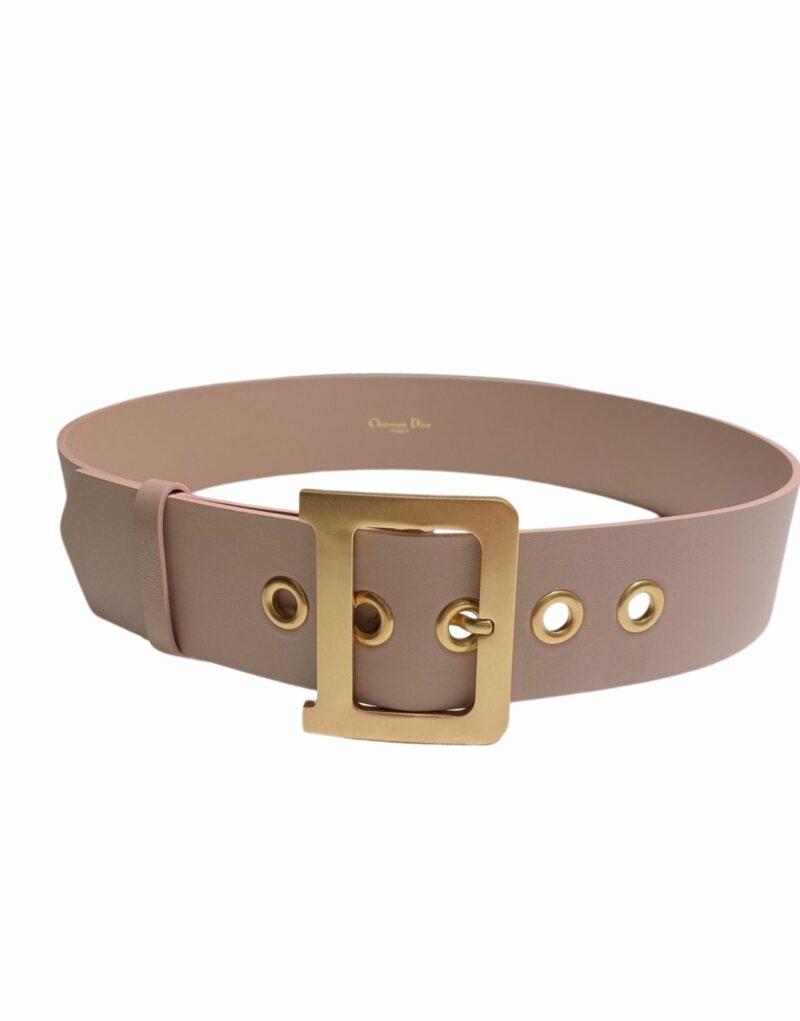 Christian Dior D-Shaped Lock Belt Light Pink For Women