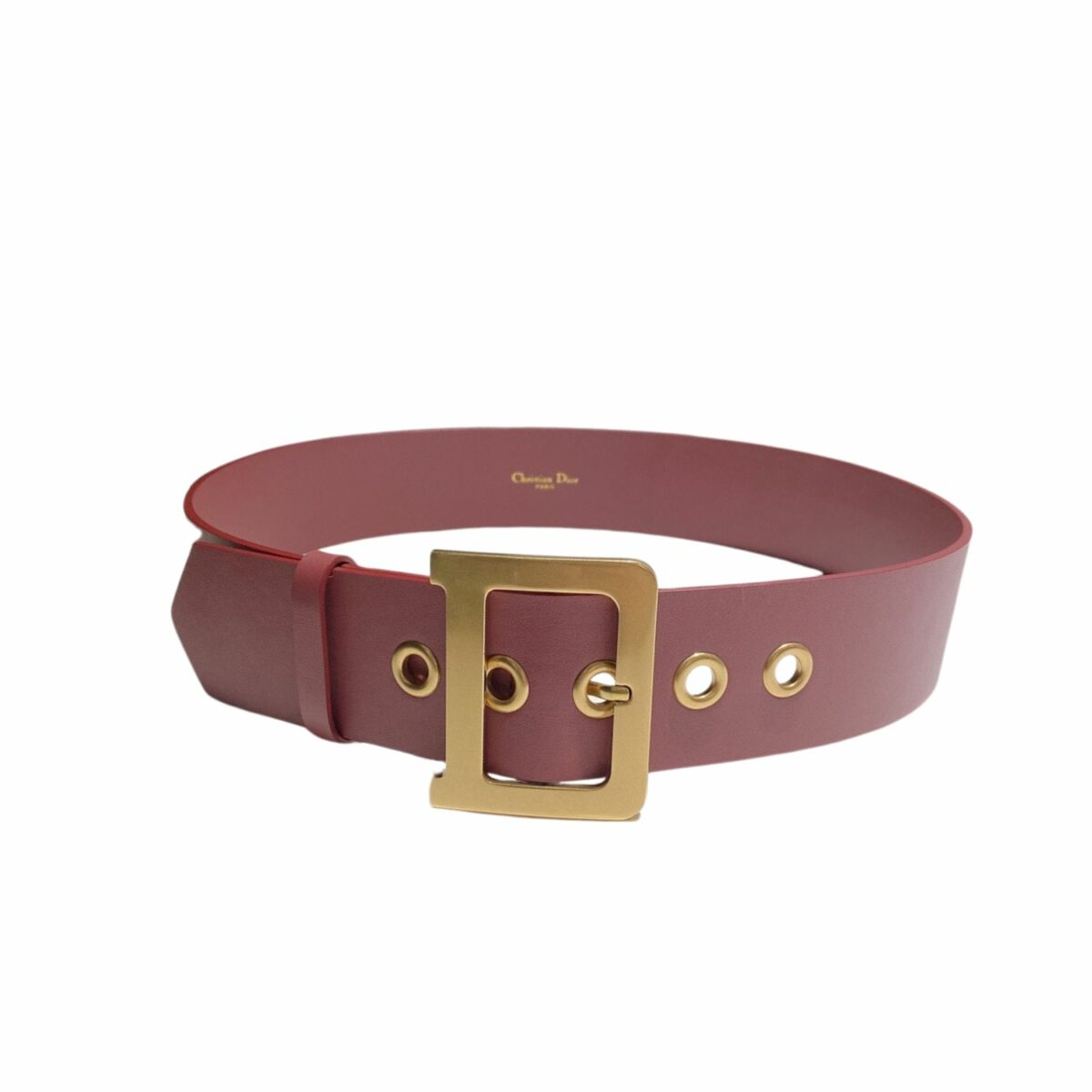 Christian Dior D-Shaped Lock Belt Red For Women