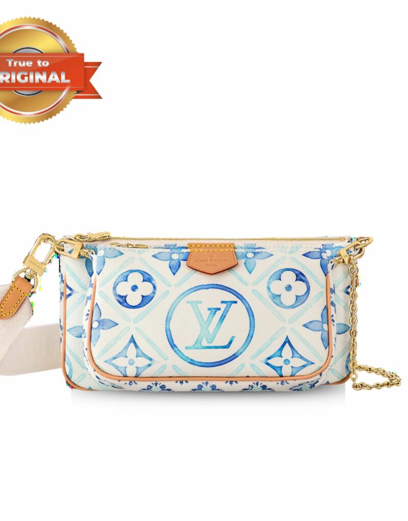 [True-to-ORIGINAL] Louis Vuitton Multi Pochette Accessoires Bag Blue For Women 9.4in/24cm M25374