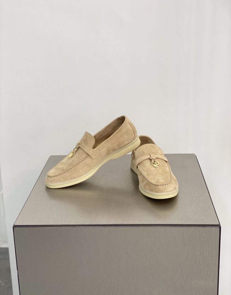Loro Piana Summer Charms Walk Loafers Sandstone For Women - FAE5444 D044